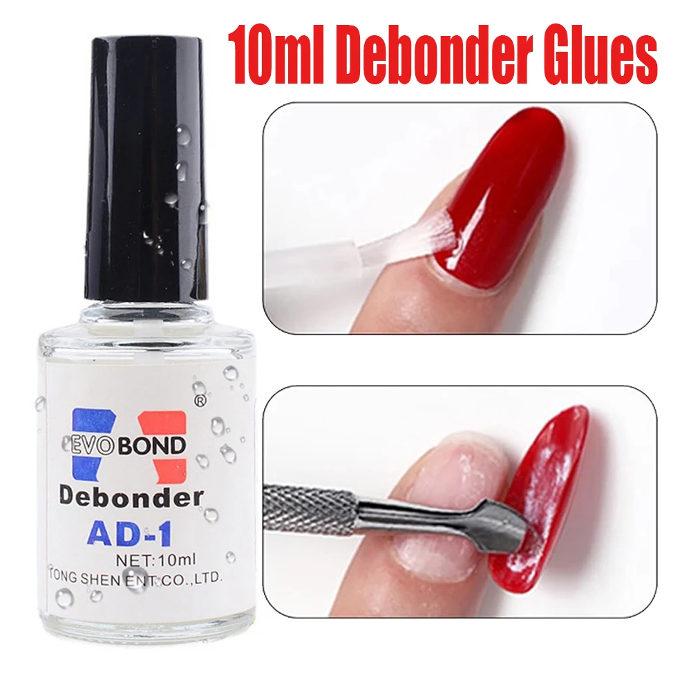 10 مللي/جرة المهنية مسمار الفن Debonder الغراء سريع التنظيف وهمية مسمار نصائح مسمار الغراء بسرعة مزيل مانيكير Debonder الغراء