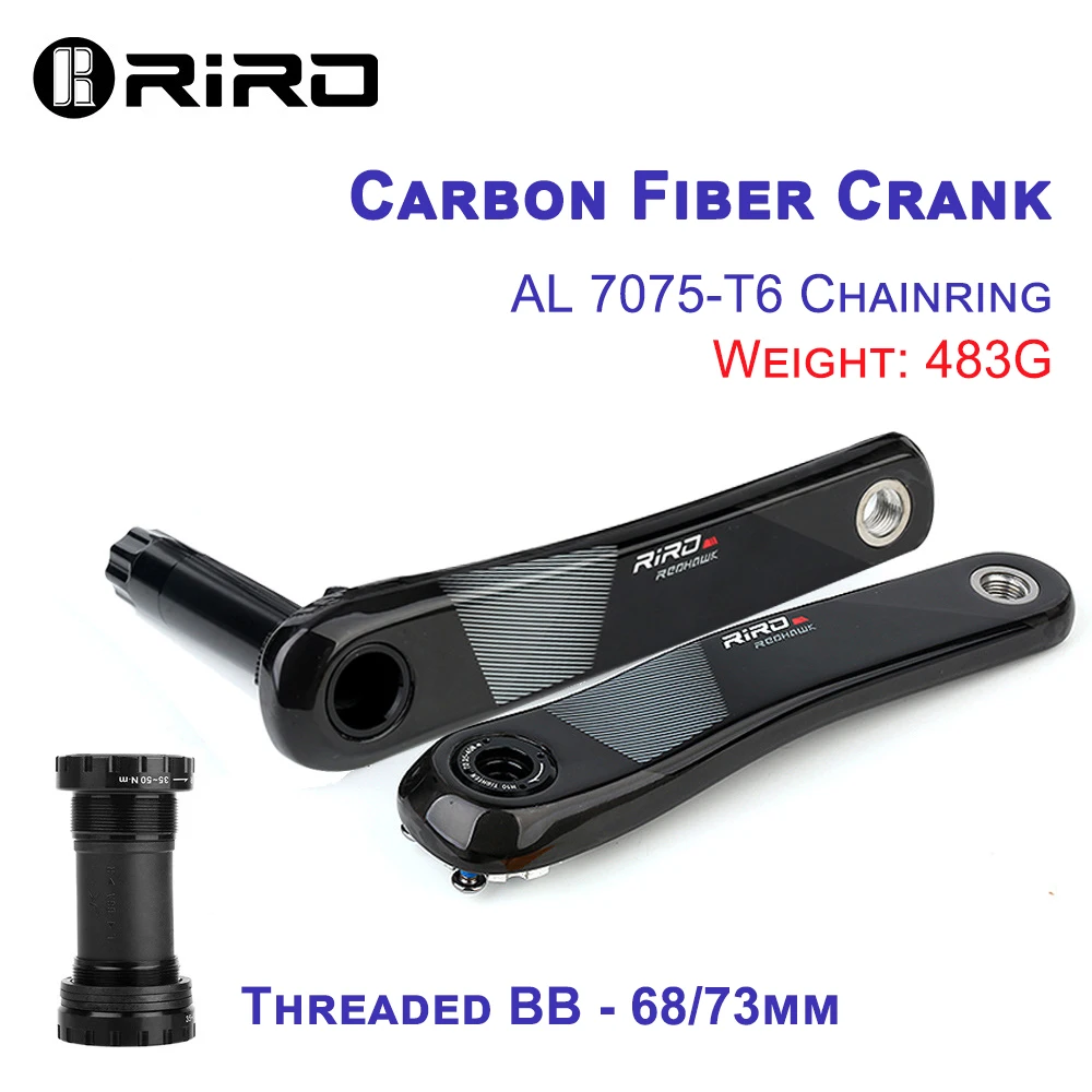 RIRO Red Hawk Carbon Crank 170mm | Road Bike & Folding Bike | 3