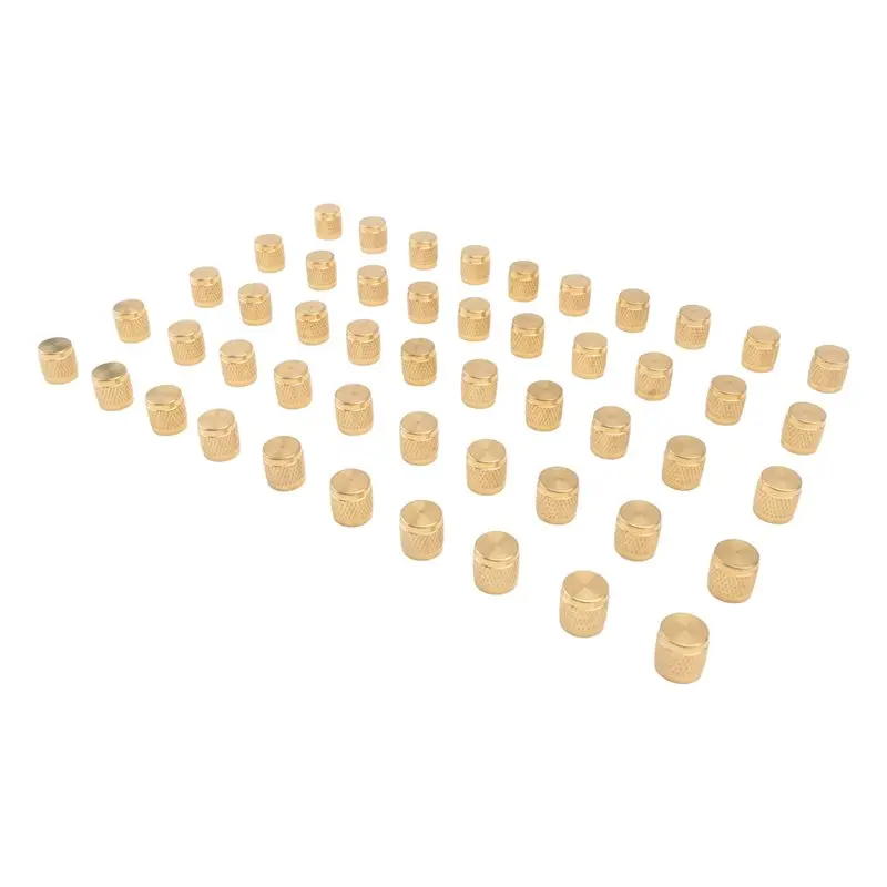 AA81-50 Pcs 1/4Inch Brass Flare Cap, Solid Brass Caps With Neoprene O Ring Seal, 1/4Inch SAE HVAC Valve Caps