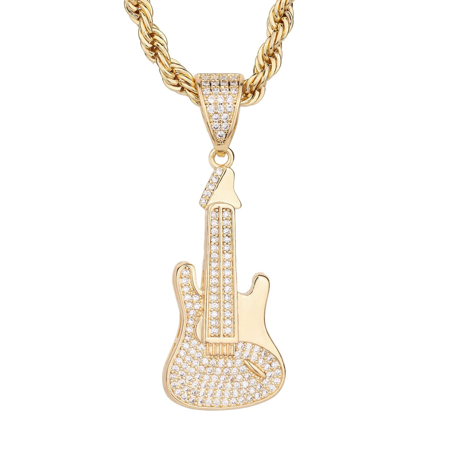 Hip-hop singer pendant, temperament, music, trendy hip-hop style 60mm*23mm/10.3g/violin jewelry