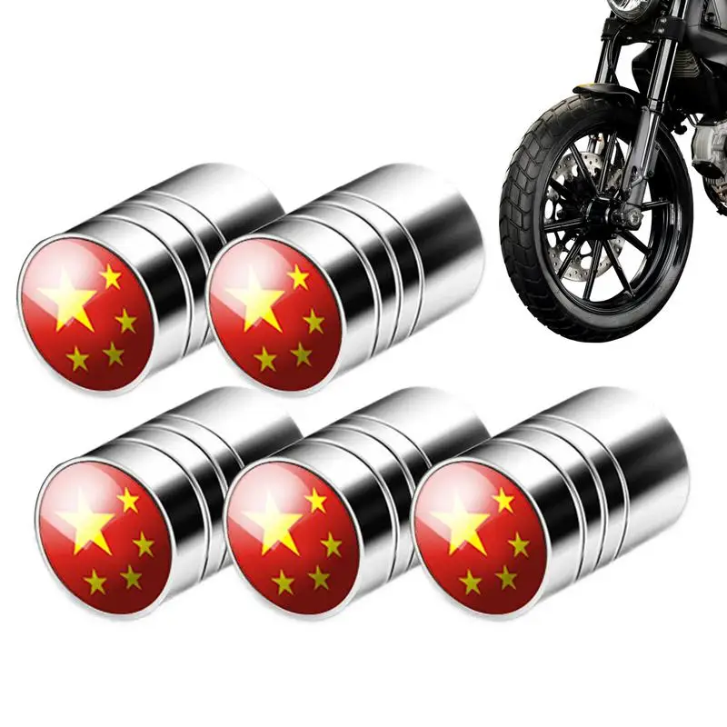 For Refer To Description  Tire Valve Stem Caps 5Piece Metal Stem Caps Tire Valve Caps Motorcycle Accessories Waterproof