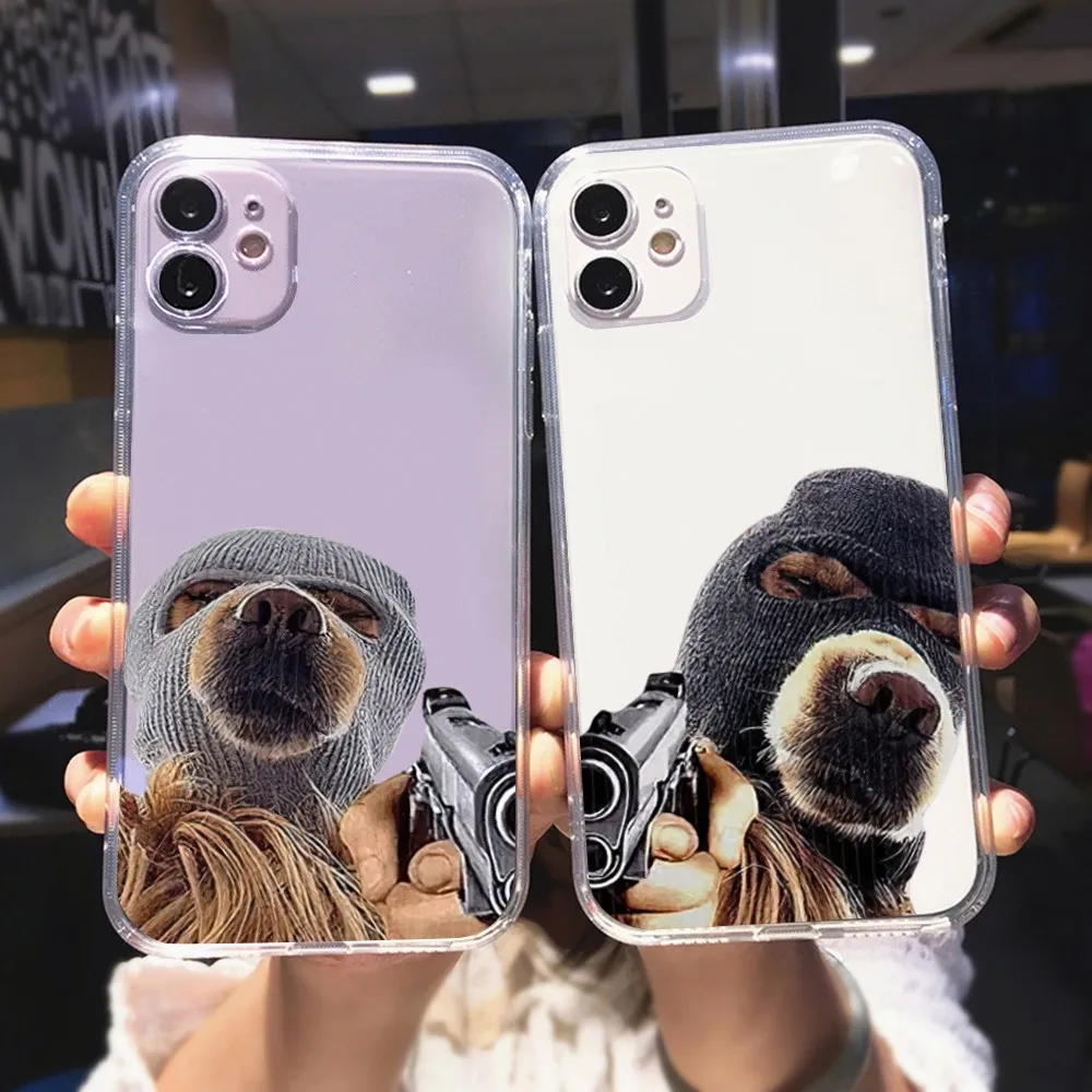 Cartoon Funny Dog Bandit Phone Case For iPhone Mini 11 12 13 14 15 Pro XS Max X Plus SE XR Shell