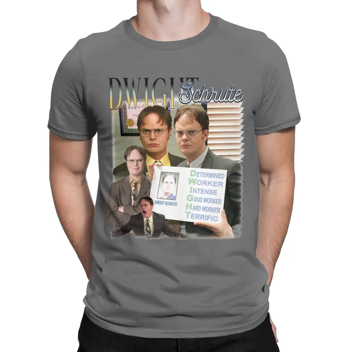 Dwight Schrute From The Office Homage T-Shirt for Men Tv Series Casual Cotton Tee Shirt Short Sleeve T Shirt Gift Idea Clothes