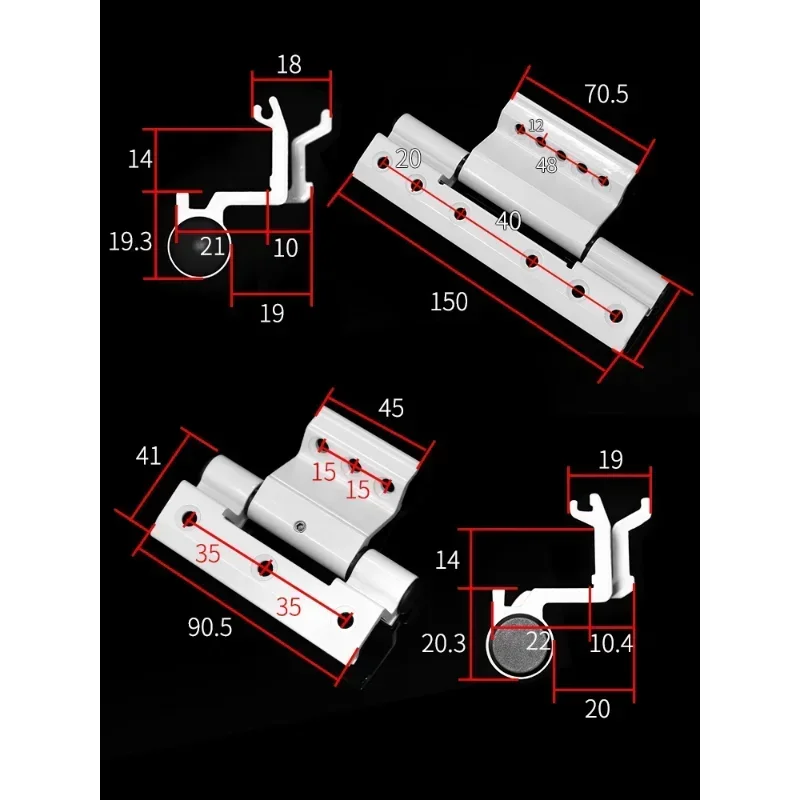 1PCS Aluminum Alloy Heavy-duty Three Wing Bridge Cutoff Aluminum Door and Window Hinge Hardware Accessories