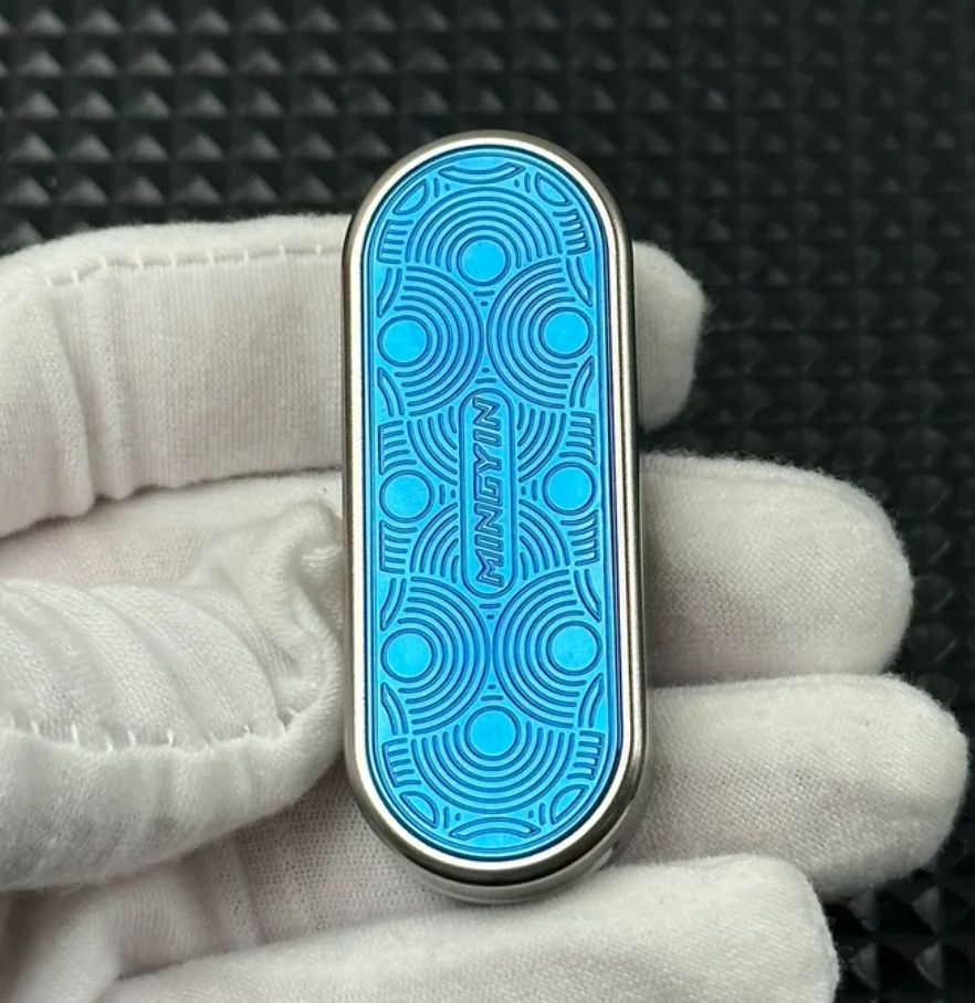 Used EDC DL Titanium Pearlestone Wash Fidget Slider Decompression Toy