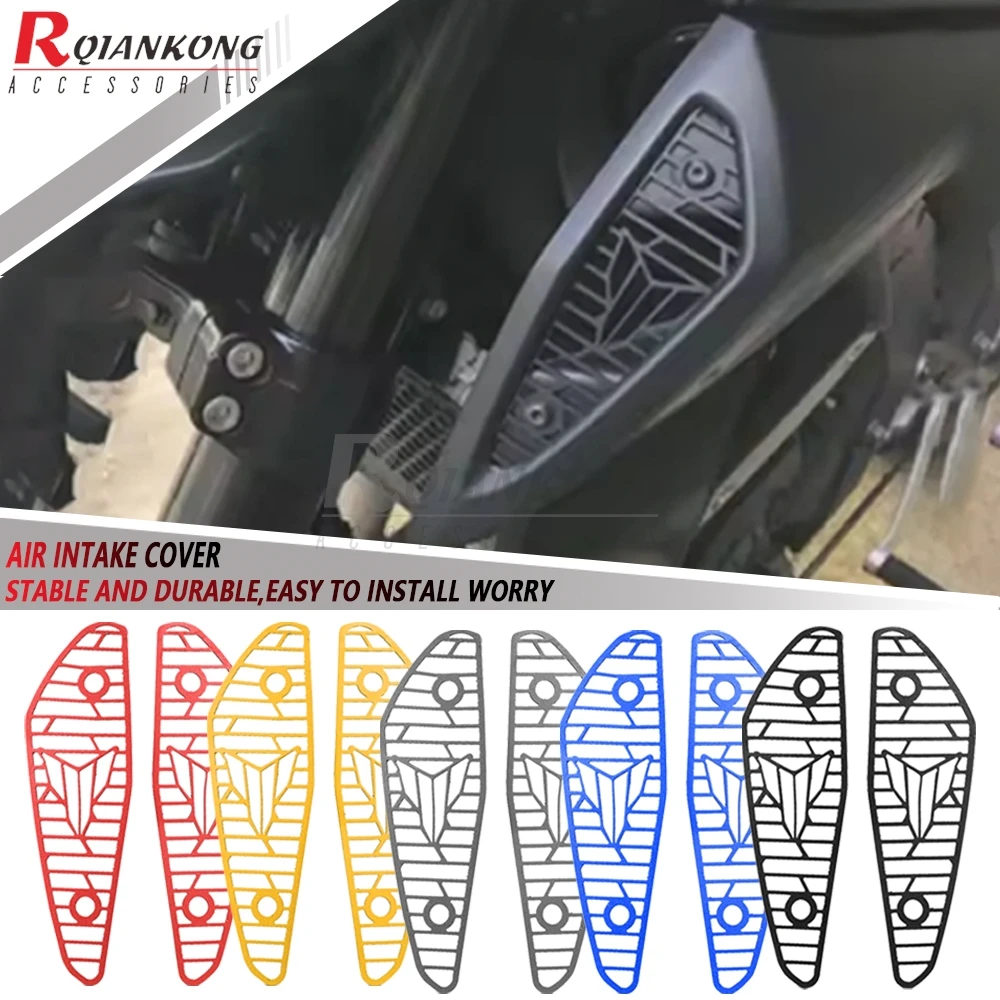 Motorcycle Air Inlet Head Cover For YAMAHA MT15 MT-15 V2 2019 2020 2021 2022 2023 2024 2025 2026 Mesh Intake Guard Protector