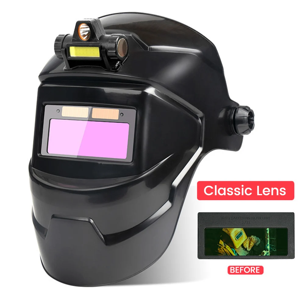 Welding Masks Automatic Variable Light Adjustment Large View Auto Darkening Welding Helmet for Arc Welding Grinding