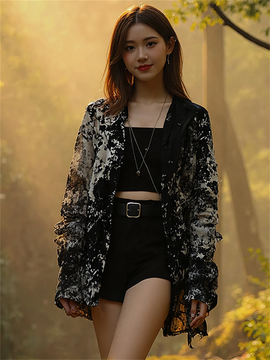 

Striped Shirts Women Oversized Button-Up Blouse with Turn-down Collar and Long Sleeves for Casual Spring Office or Daily Style