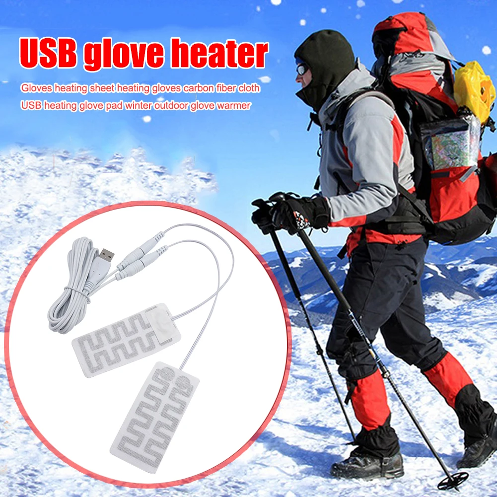 Guanti riscaldanti elettrici Pad Mano riscaldata elettrica portatile calda leggera 5V per campeggio all'aperto Escursionismo Mano invernale calda