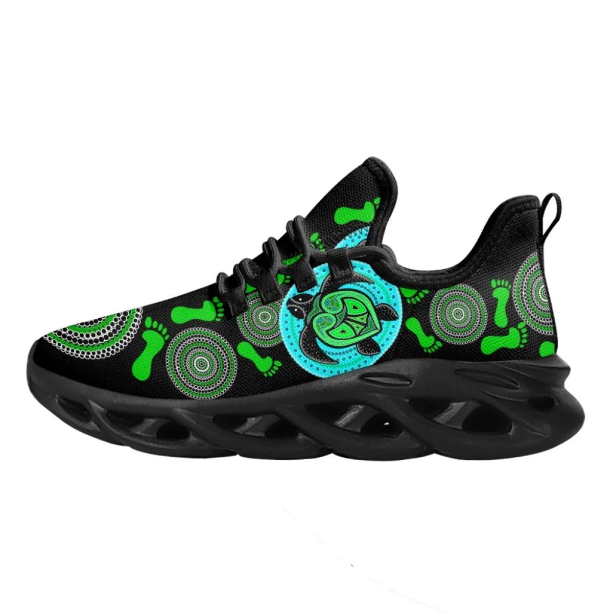 Aboriginal Turtle Indigenous Design Classic Non-Slip Mesh Shock Absorbing Running Shoes Casual Durable Summer Autumn Footwear