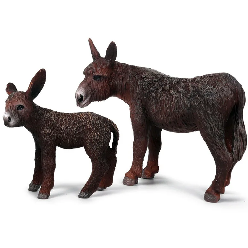 Children's solid simulation of wild animal world donkey model donkey animal poultry farm donkey toy ornaments