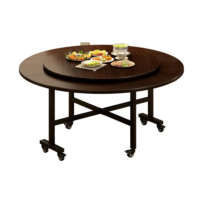 

Household folding rental house folding dining turntable large foldable round dining chair round