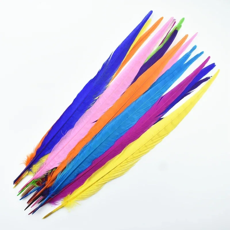 Großhandel 40-45cm Natürliche Fasanenfedern für Bastelarbeiten Lange Große Federn Deko DIY Karneval Hochzeit Party Dekoration – Detail 6