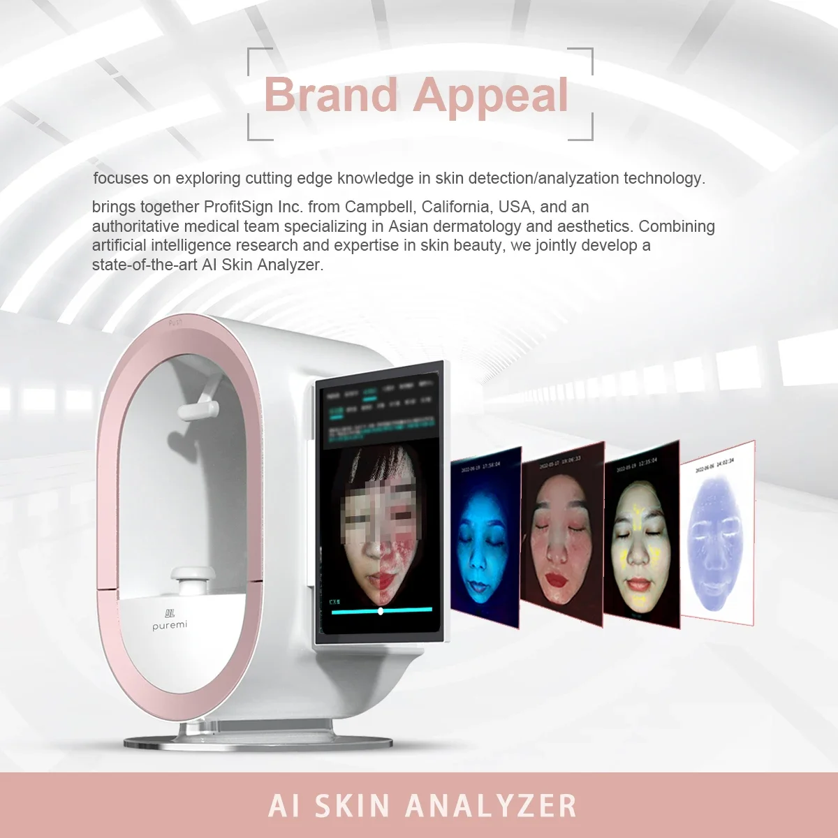 سوف تحب ذلك AI المعدات الذكية 3D تشخيص الصور الرقمية منظار الجلد الوجه الماسح الضوئي محلل الجلد الوجه #4