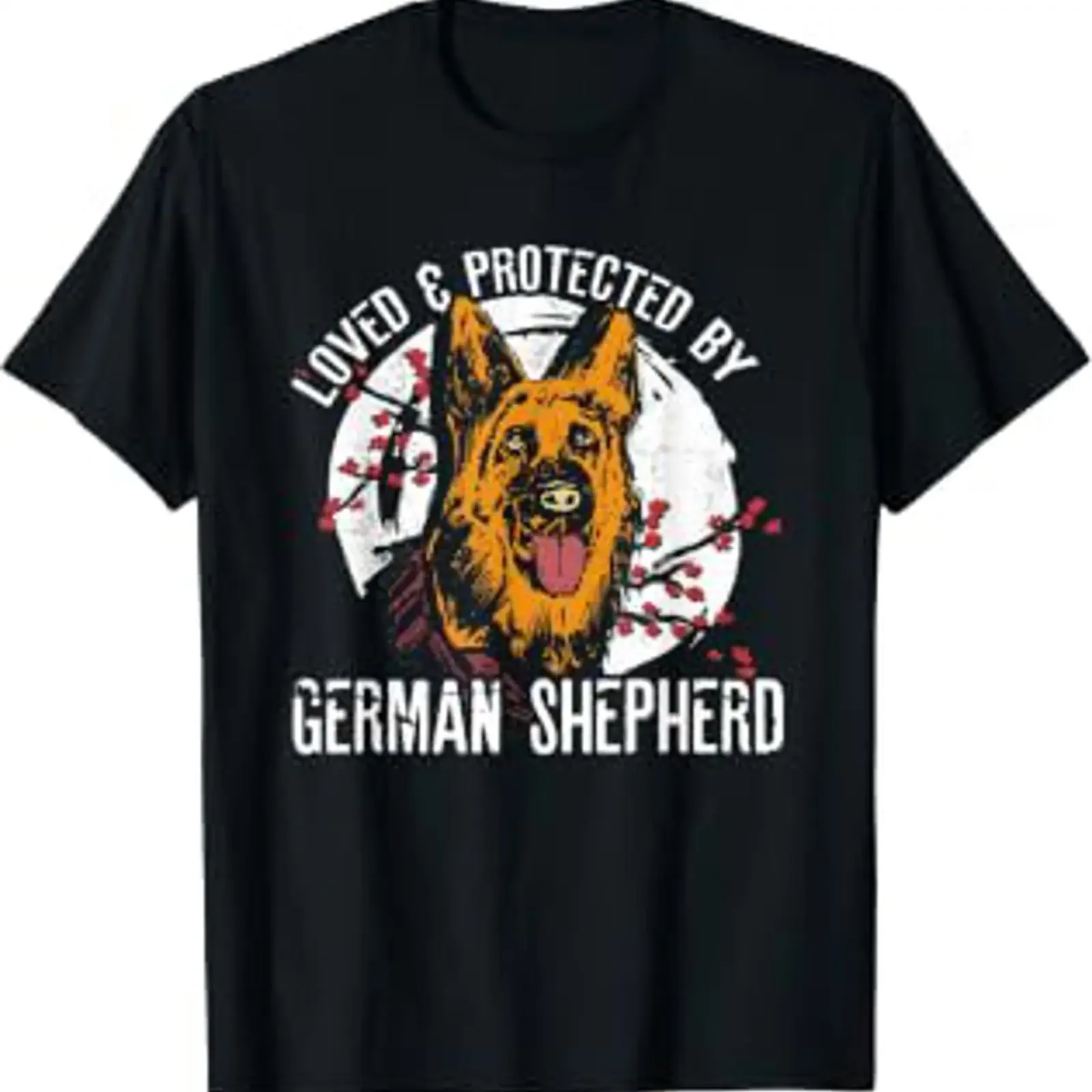 Aimé et protégé par le berger allemand propriétaire de chien T Shirt vintage Washed designer clothes Unisex Stylish Soft