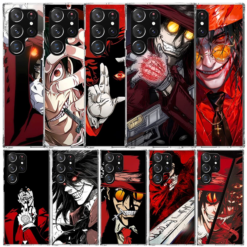 A-Alucard Hellsing Anime Soft Cover for Samsung Galaxy S25 Edge S26 S24 S23 Ultra Phone Case S22 S21 Plus S20 FE Print Pattern S