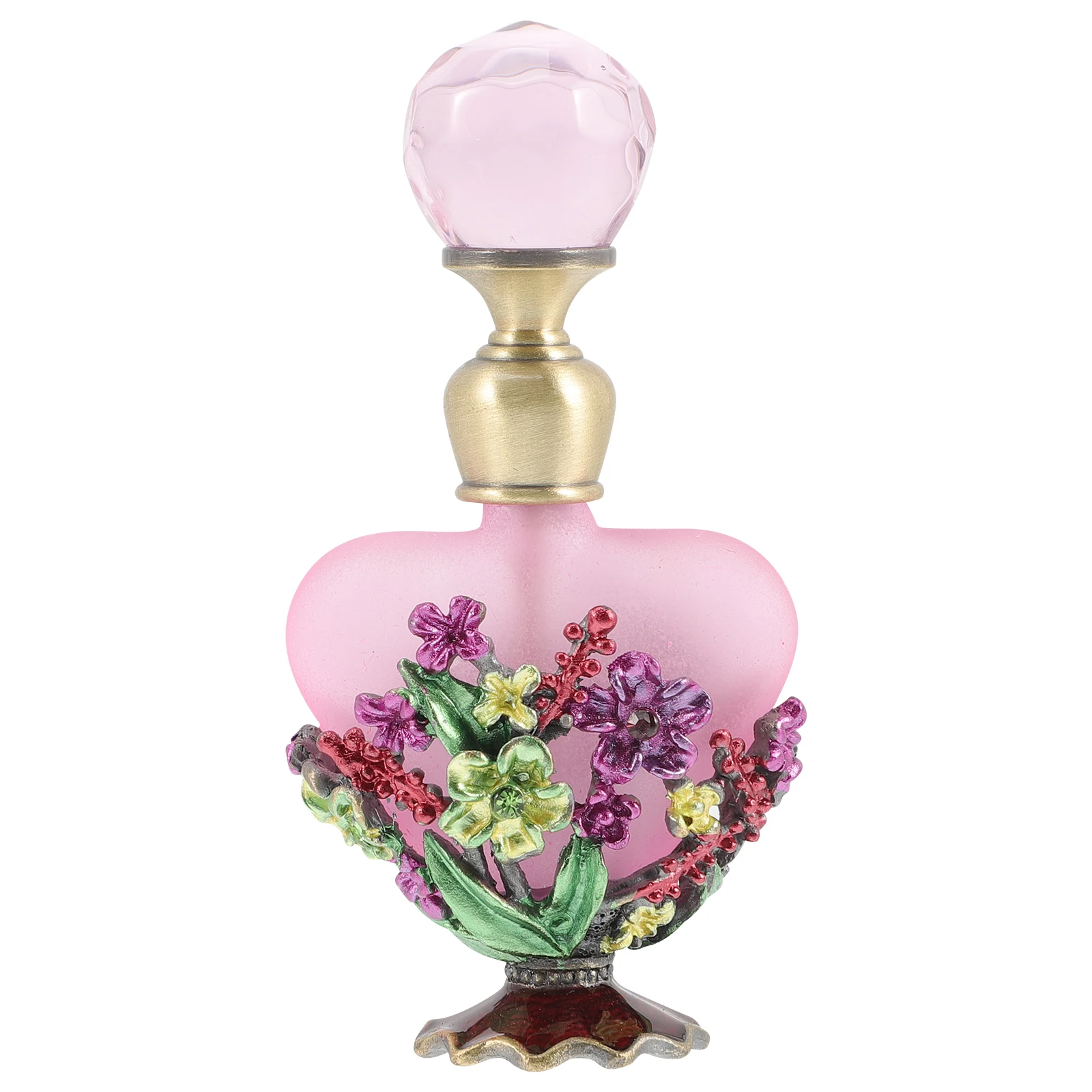 

Atomizer Perfume Bottle Essential Oil Bottles Empty Decorative Pink Glass Metal