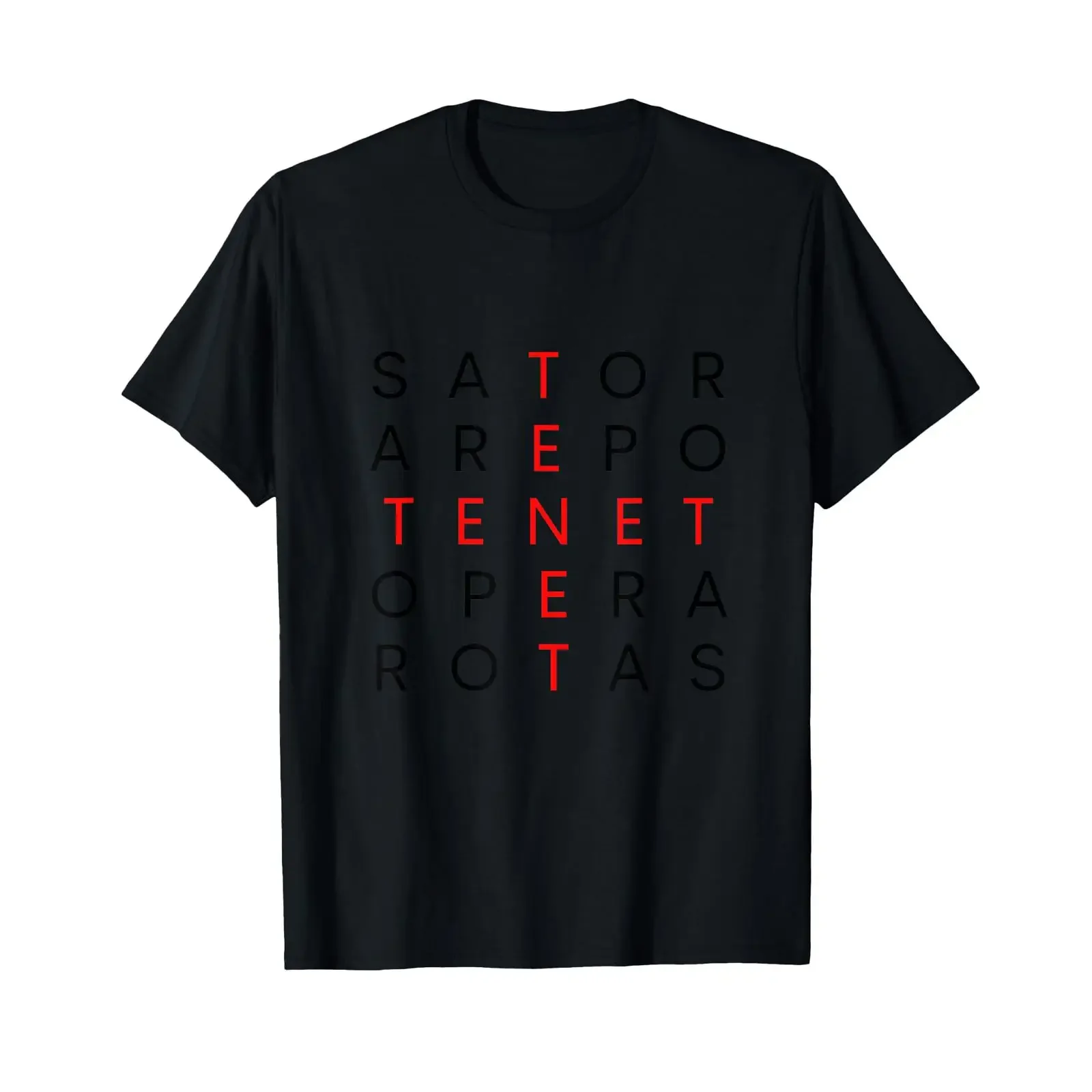 Sator Square Quote I Tenet Arepo Idea T Shirt black vintage Washed Stretched Top For Everyday Wear Stylish Soft Casual