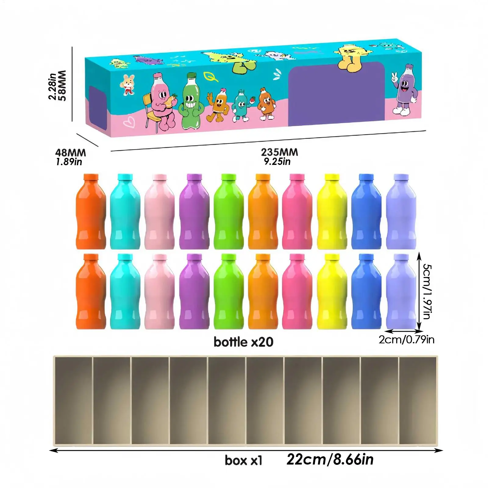 Geheugen Matching Game Guess Color Bottle Game Educatieve activiteiten Leren speelgoed voor kinderen Volwassenen Klaslokaalfeest Familiepicknick