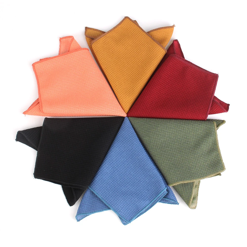 Soft Fabric Pocket Square For Men Women Chest Towel Hanky Wedding Hankies Men's Suit Handkerchief Solid Pocket Towel For Gifts