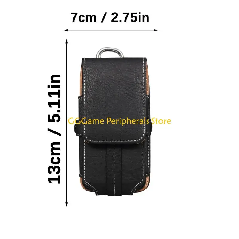 U55B Adjustable Waist Cellphone Vertical PU Leather Belt Secure Fitting Present