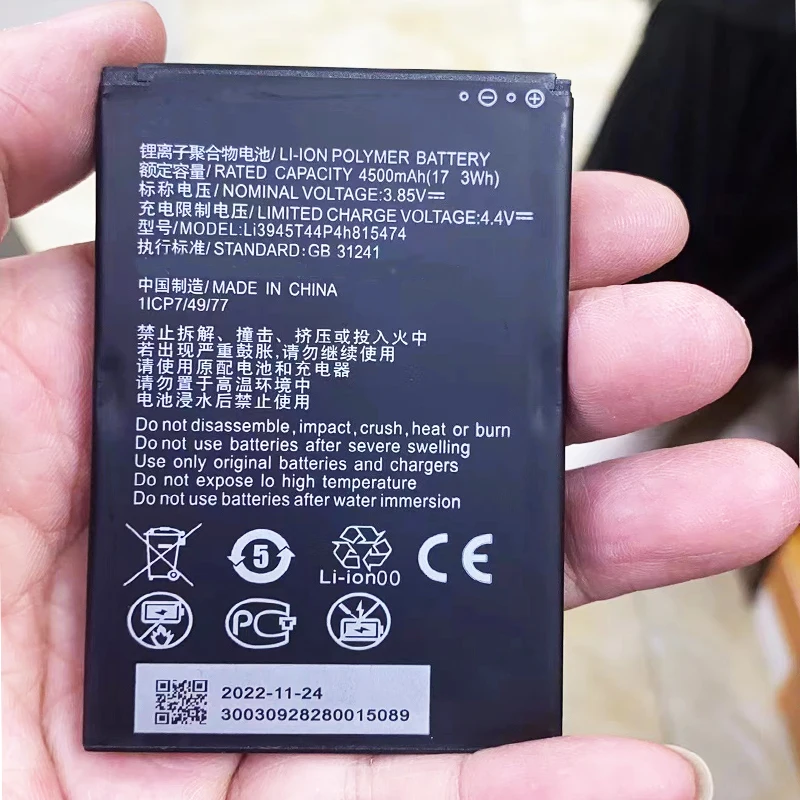 

Battery Rechargeable 4500mAh For ZTE MU5001 LI3945T44P4H815174 MU500 WIFI Router Modem Rechargeable Phone Batterie