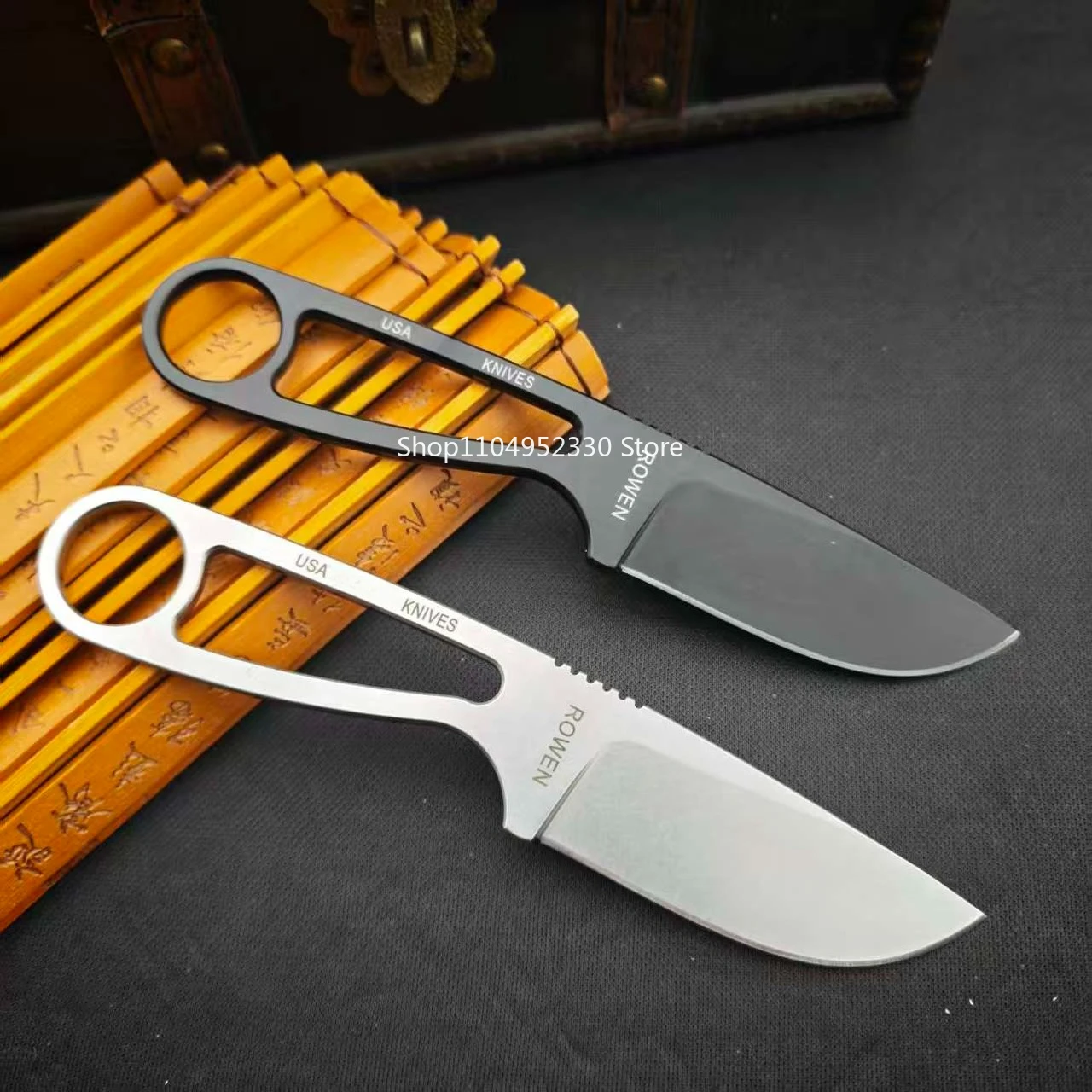 IZULA Stainless Steel Fixed Blade with Sheath Pocket Knife Portable Utility Tool Camping Fishing Hiking Outdoor Daily Cutter EDC