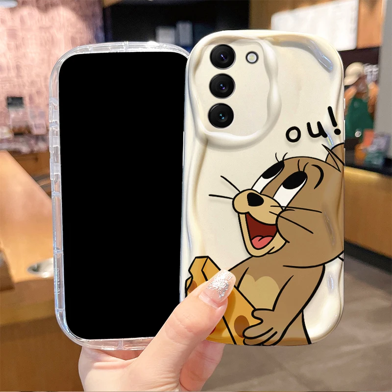 Lovely Tom and Jerry Phone Case For Samsung Galaxy S24 S23 S22 S21Ultra Plus FE A73 A72 A71 A55 A54 A53 A52 Silicone Soft Cover