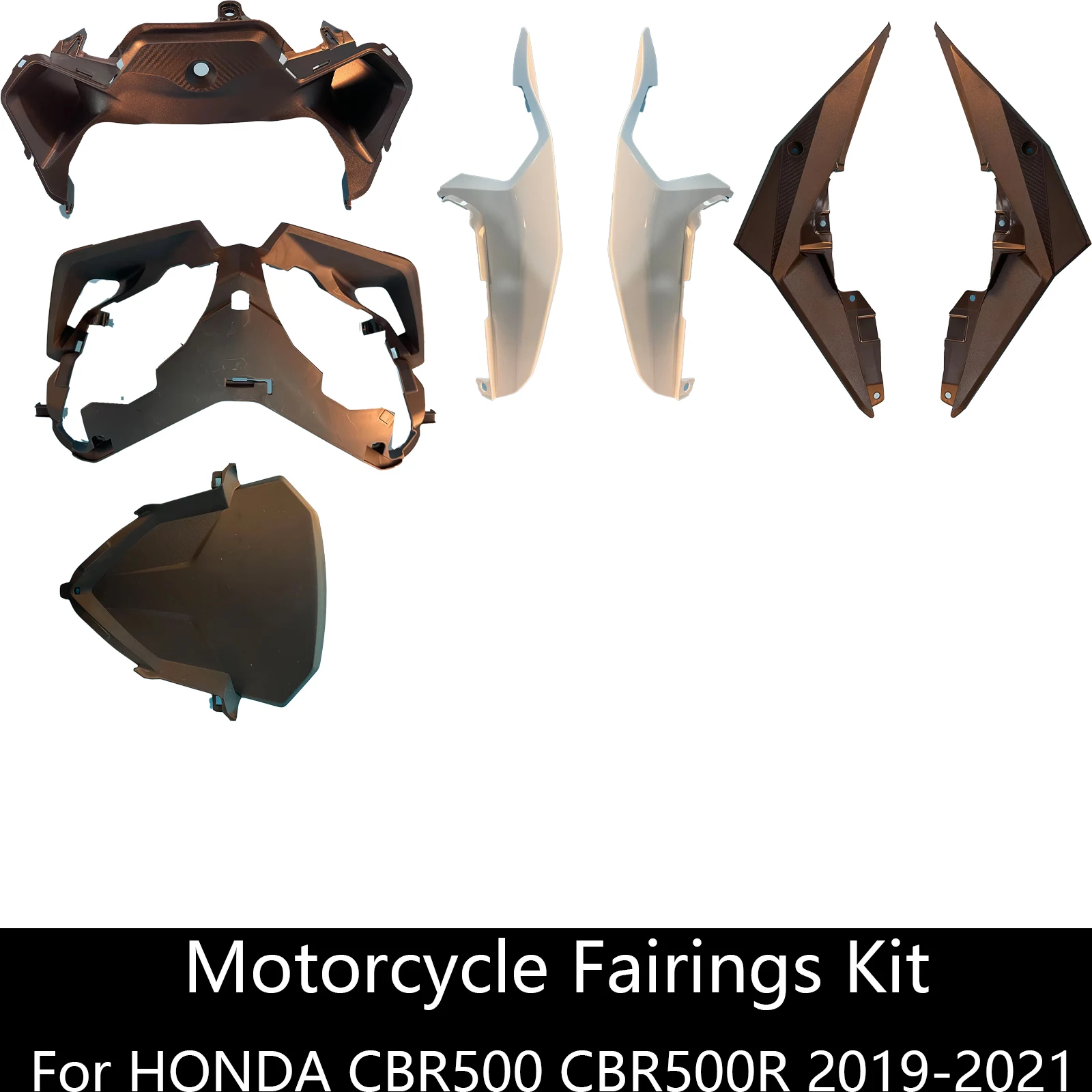 

Motorcycle Accessories For HONDA CBR500 CBR500R 2019-2021 Unpainted Front Upper Full Fairing Injection Mold Bodywork Panel Kit