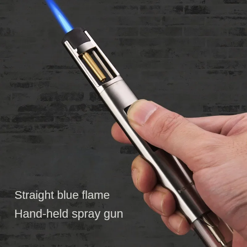 Jet Gun Welding Torch Butane Lighter, Kitchen Candle Gas Stove Igniter, Cigar Accessories, Outdoors Flame Windproof Cool Gadgets