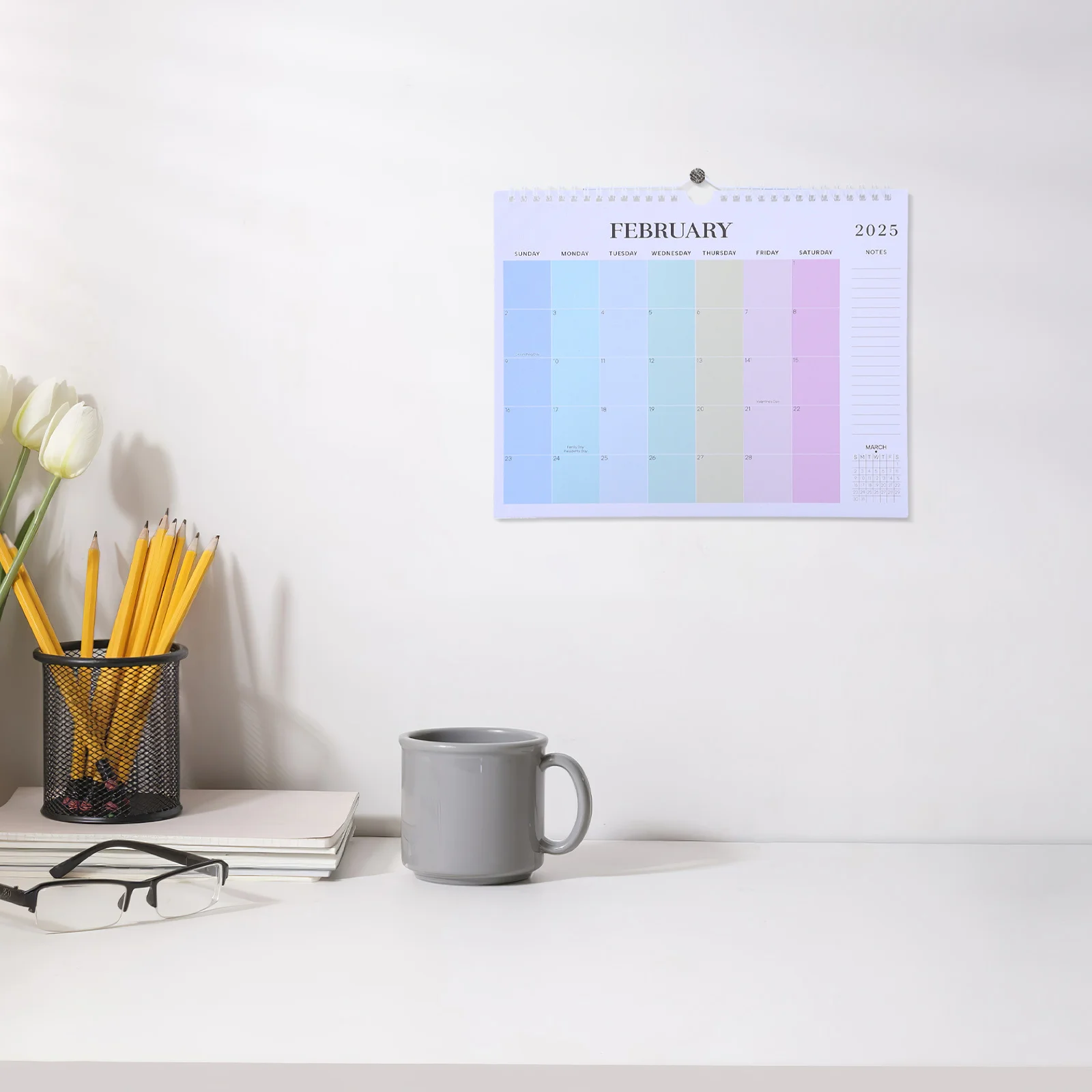 12 شهر 2025 تقويم الحائط الإنجليزية معلقة مخطط شهري منظم سنوي ديكور المنزل مكتب كبير طباعة ثعبان موضوع لفائف