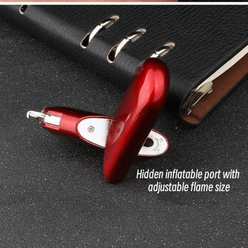 Creative Love Folding Lighter Metal Butane Lighter Personalized Portable Open Fire Lighter Smoking Accessories Unusual Gift