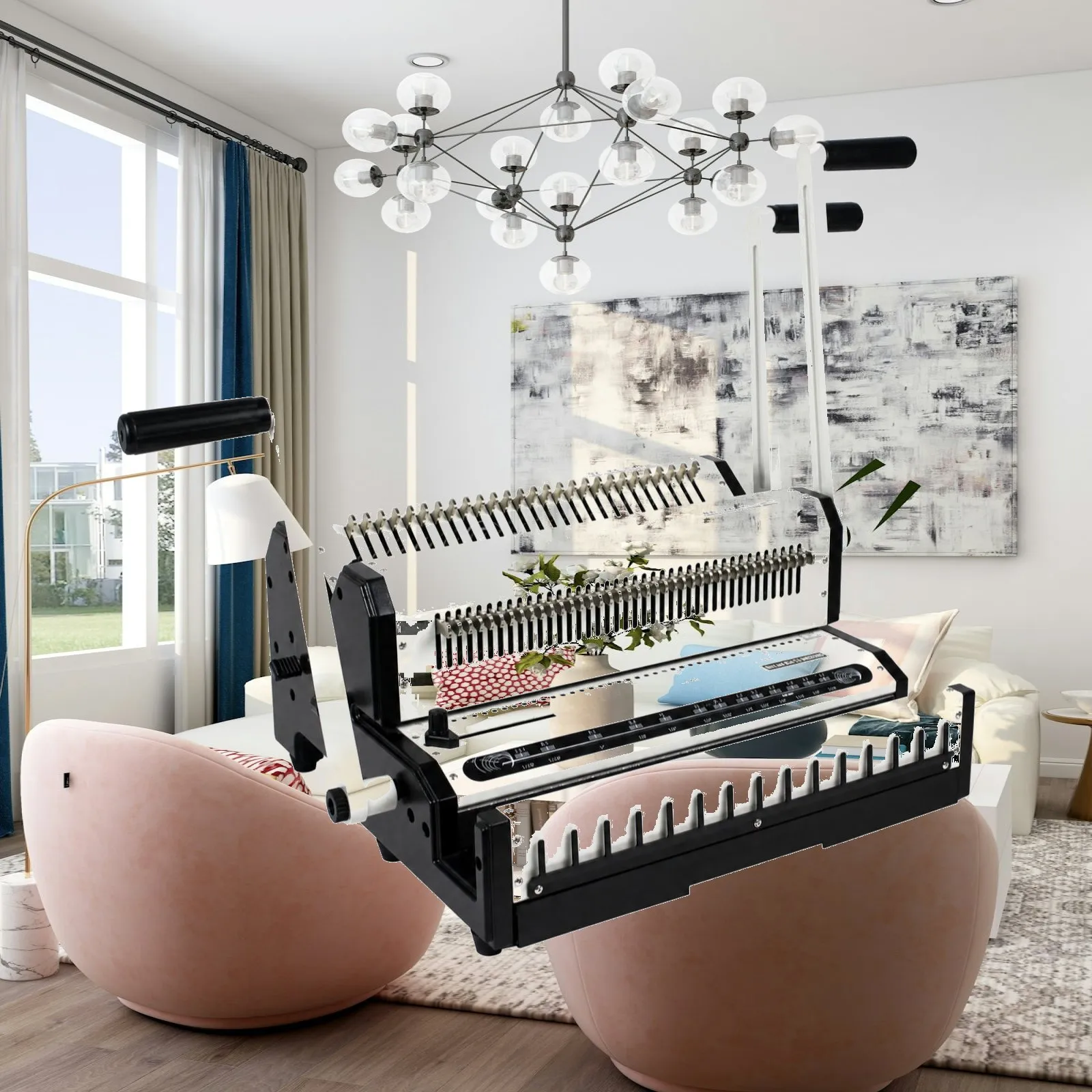 Coil Binding Machine with Punch and Bind Functions 2 1 3 1 Pitch for Notebook Calendar Making