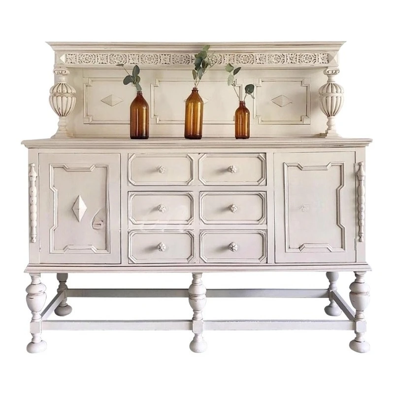 Neoclassical locker/solid wood chest/porch locker/multi-function cabinet