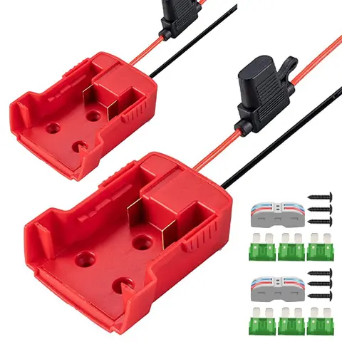 Tool Parts For M18 2PCS Power Wheel Adapter For Milwaukee Lithium Battery Case Converter 18V Li-ion Cell Pack Kit 12 AWG Wire