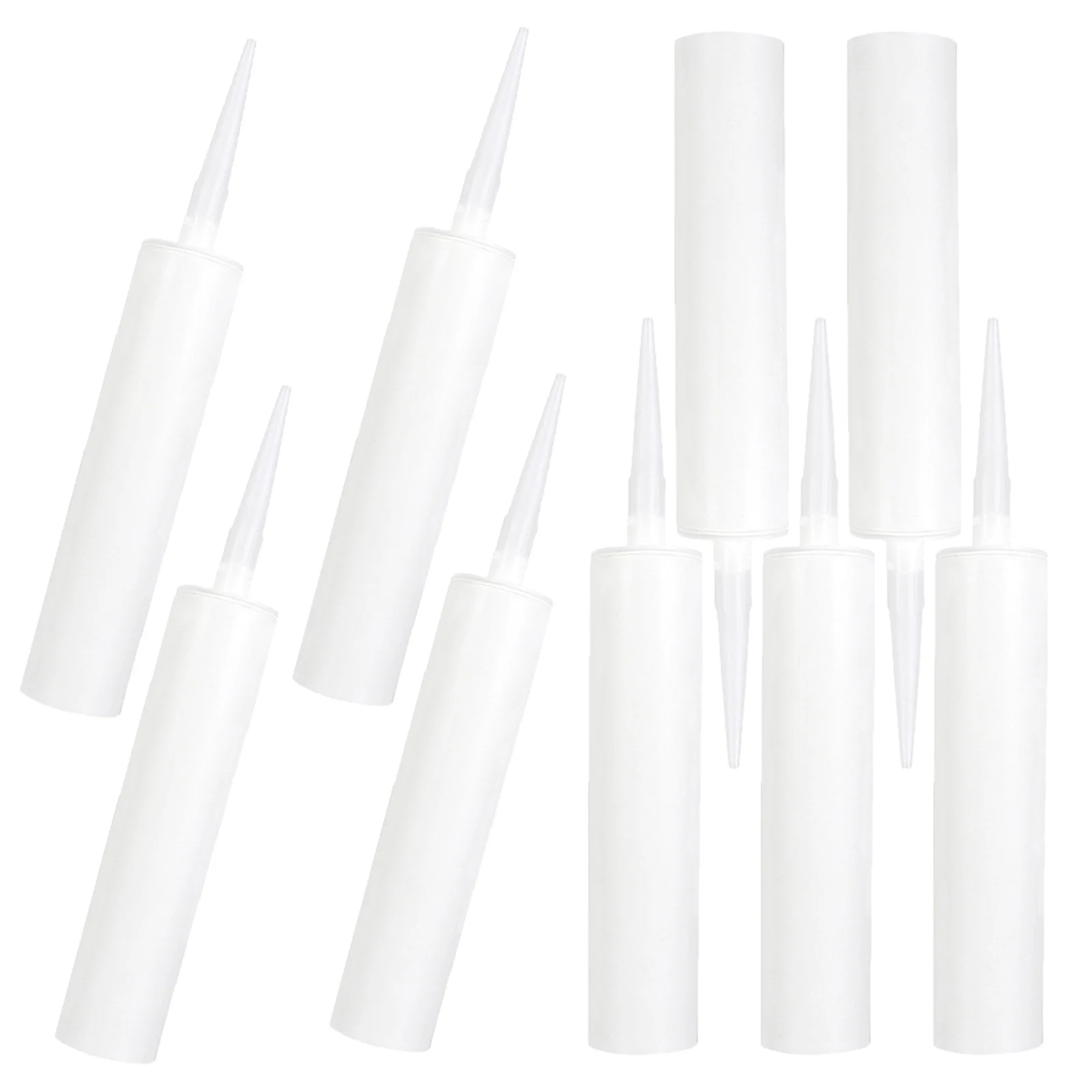 

9Pcs Fillable Caulking Sealant Tubes Empty Caulk Pipes Reusable Pointed Tip Design for Epoxy Grouting Latex Leak Repair