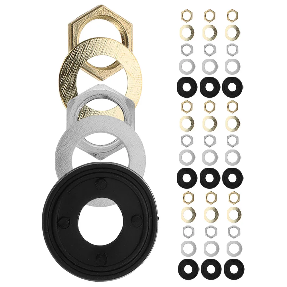 

20Sets Clock Washer Nut Set for DIY Clock Repair Enhanced Stability with Vibration Cushioning Replacement Quartz Fittings