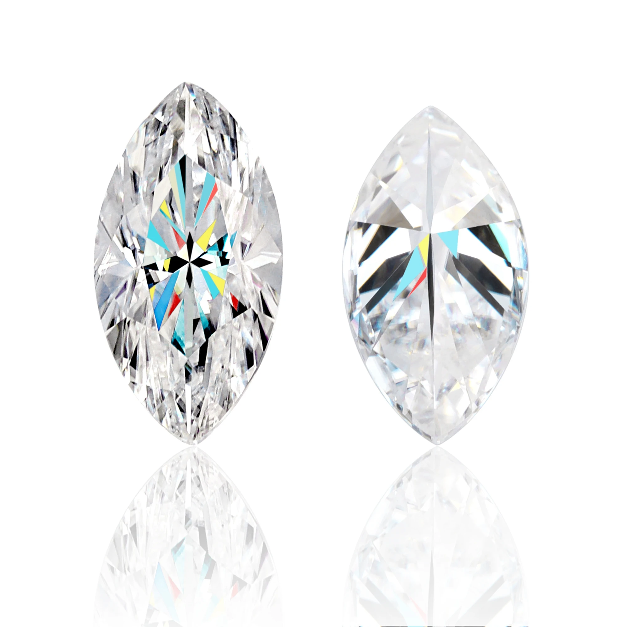 

Eme jewe Marquise Cut Moissanite Loose Stone, White D Color VVS1 Clarity Excellent Cut For Jewelry Making With Certificate