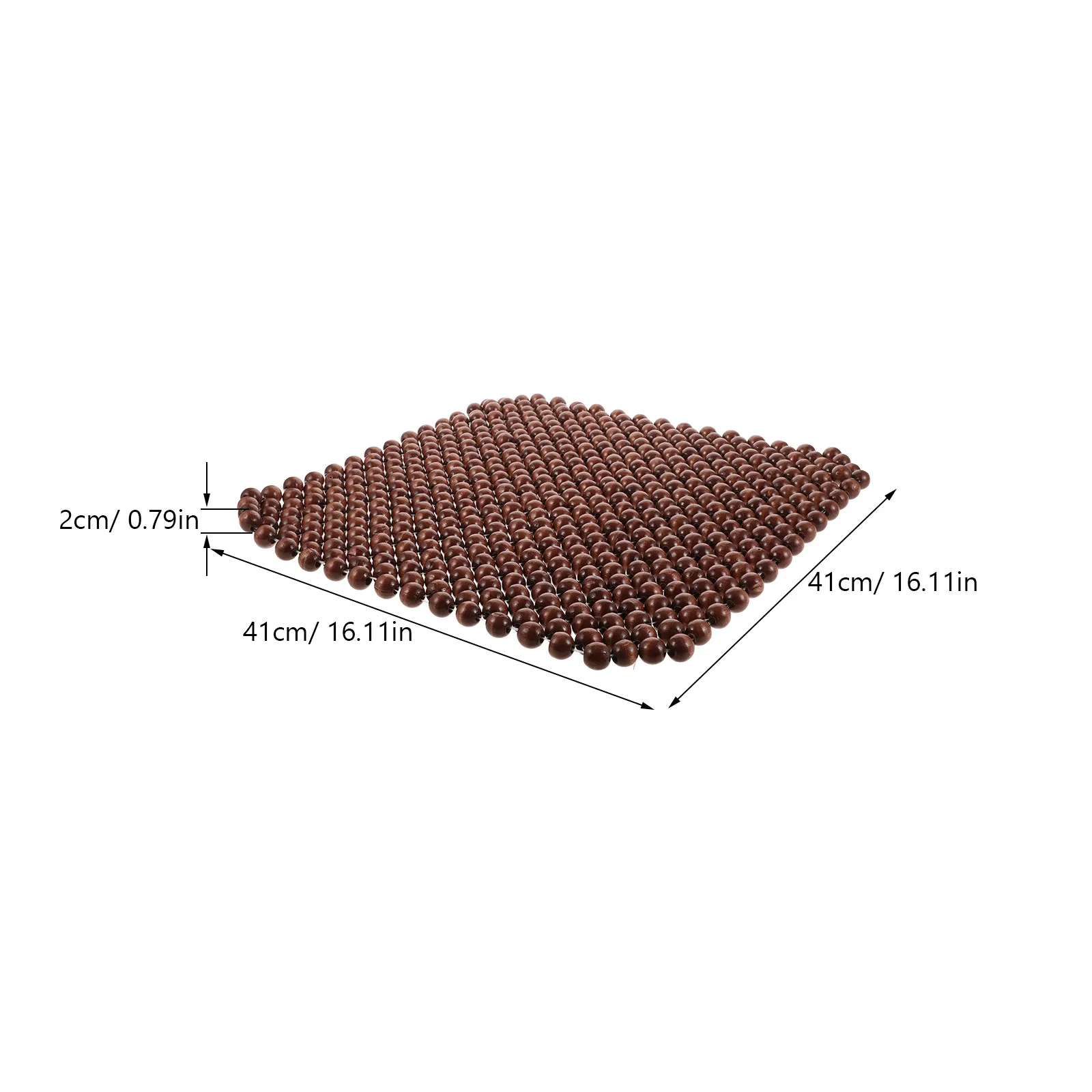 Car Seat Cushion Wooden Beads Square Shape Ergonomic Design Air Circulation for Driver Front Seat Cushion for Cars Trucks Suvs view 3