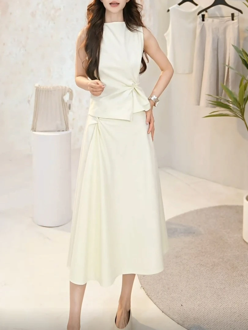 

Новинка: Элегантные женские топы и майки с дизайнерскими элементами, облегающие, из хлопка, с круглым вырезом, цвета французского крема, летние, для женщин