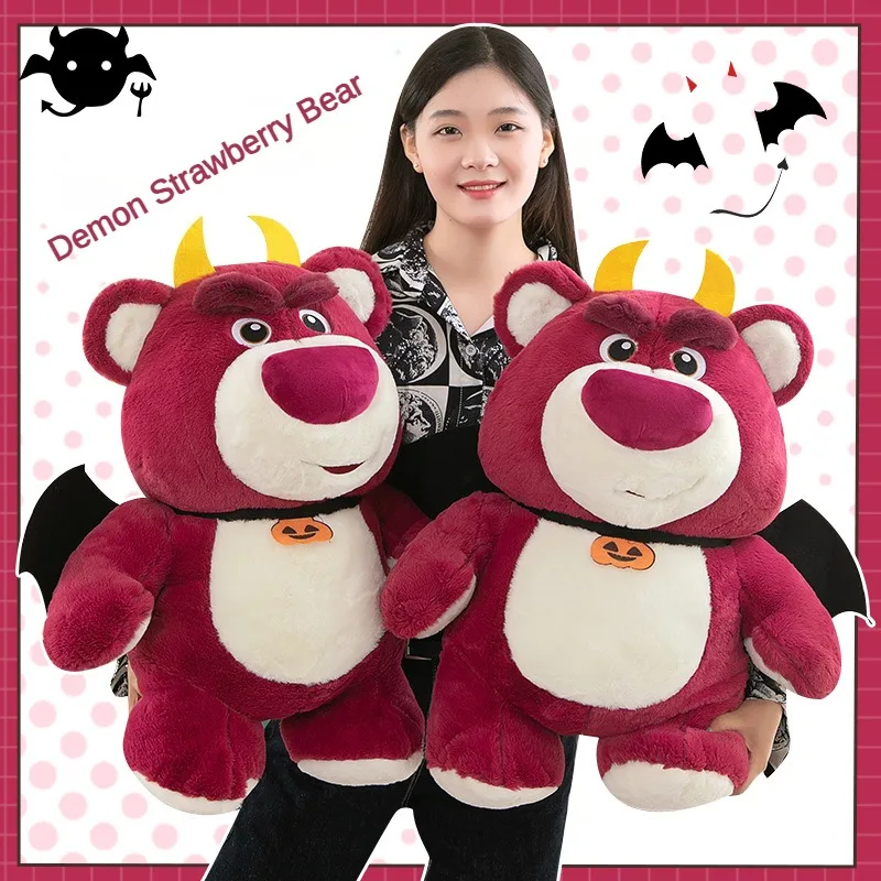 

40-60cm Disney Toy Story Demon Strawberry Bear Plush Toy Pillow Anime Bear Doll As A Birthday Gift for Your Child’s Girlfriend