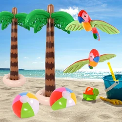 Hawaiian Party Decoration Palm Tree PVC Inflatale Toy Tropical Bird Ball Balloons Luau Summer Beach Birthday Party Supplies