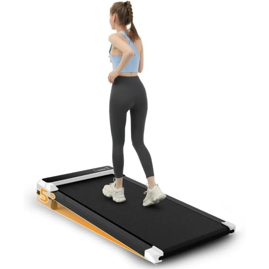 

Under Desk Walking Pad with Handle Bar 5 Manual Incline 2.5HP Super Quiet Foldable Treadmill for Home Office 300 LBS Capacity L