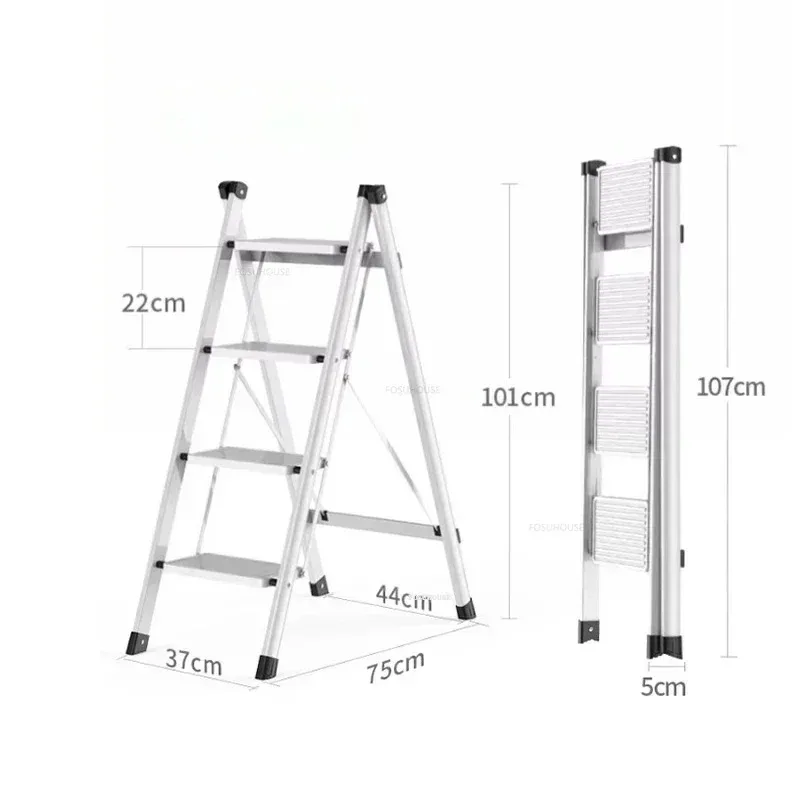 Домашняя складная лестница, телескопическая утолщенная лестница «елочка», современная внутренняя лестница, небольшой табурет-ступенька, многофункциональные стремянки L