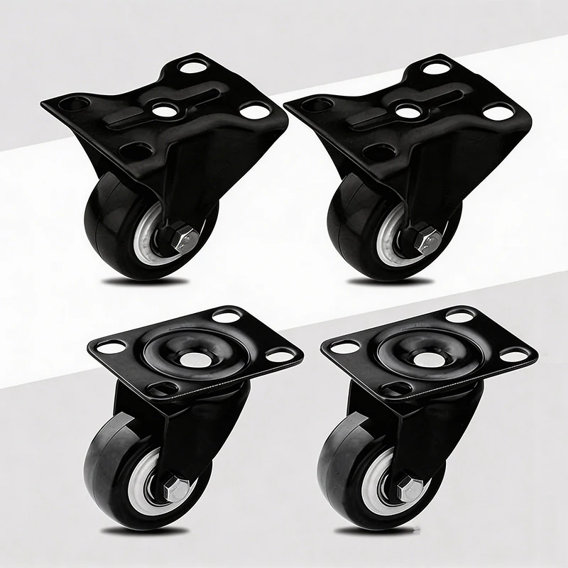 Heavy Duty Casters Mute Universal Swivel Wheels 360 Degree Rotatable Castor with Brake Silent Rubber Rollers for Furniture Troll