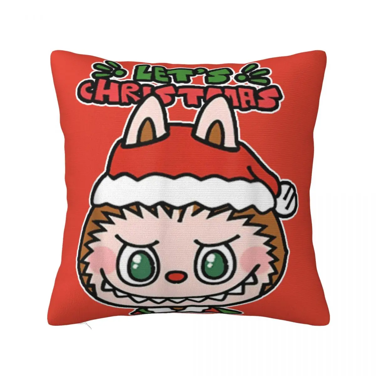 Decorative Pillowcase Cartoon Labubu ChristmasAccessories Home Pillow Case Cover Zippered Multi-Size