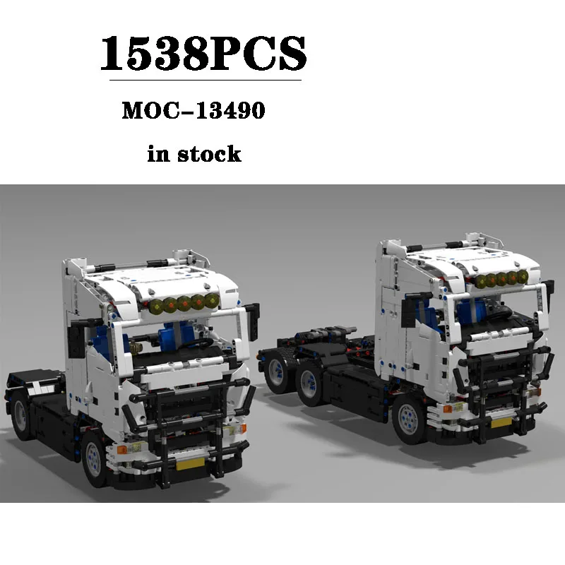 

MOC-13490 Truck Trailer MOC-13695 Container Construction Assembly Building Blocks Adult Birthday Toys Children Christmas Gifts