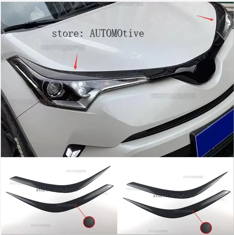 

Headlight Eyebrow Trim 2015 -2022 For Toyota CHR C-HR Car Front Head Lamp Light Cover Sticker Brow Headlamp Eyelid