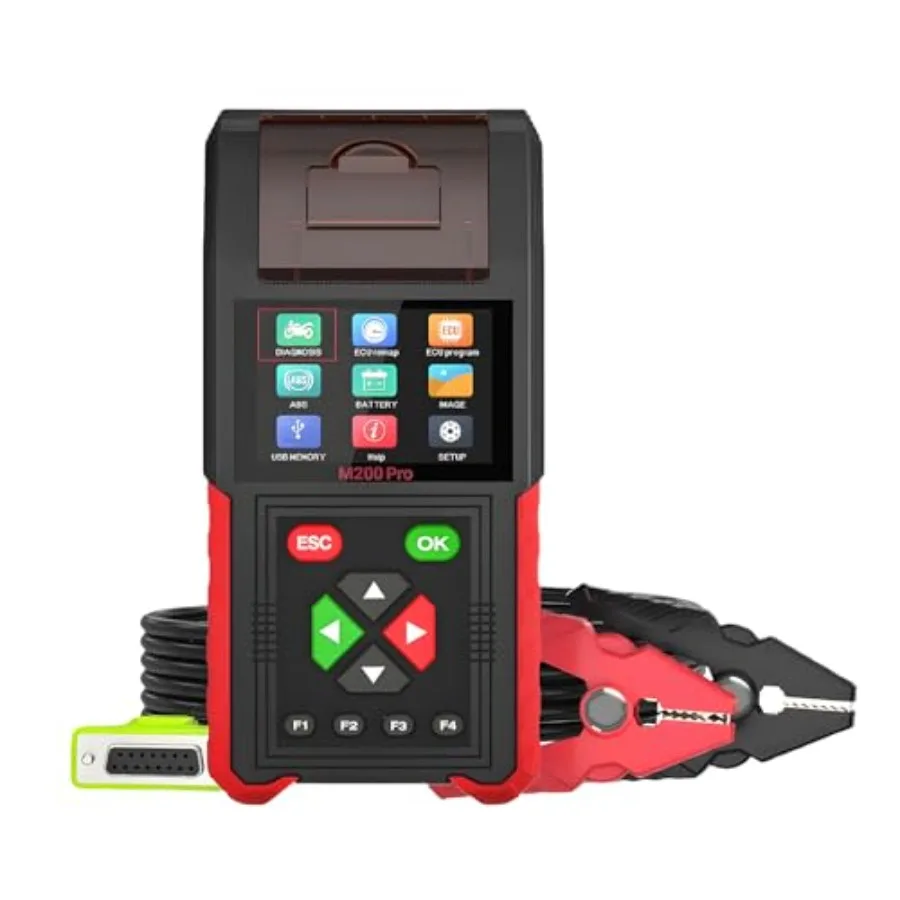 

Диагностический сканер для мотоциклов M200, полная версия, двухсистемный, для EFI, 12В/24В, тестер аккумуляторов, считыватель кодов неисправностей мотоциклов с Wi-Fi и обновлением через SD-карту