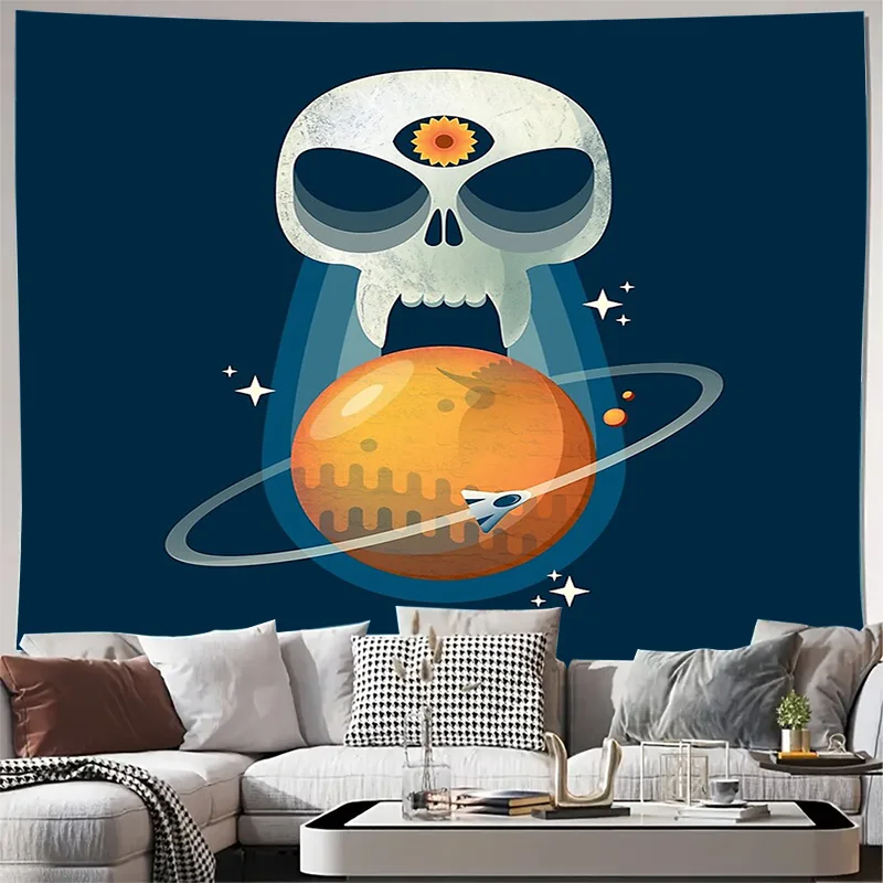 Space Galaxy Tapestry Nebula Universe Moon Stars Celestial Home Decor Wall Hanging Dorm Room Aesthetic Room Decoration Gift